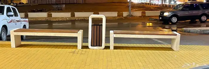 كراسى خرسانية سلات نفايات احواض زراعية مصدات مواقف 26