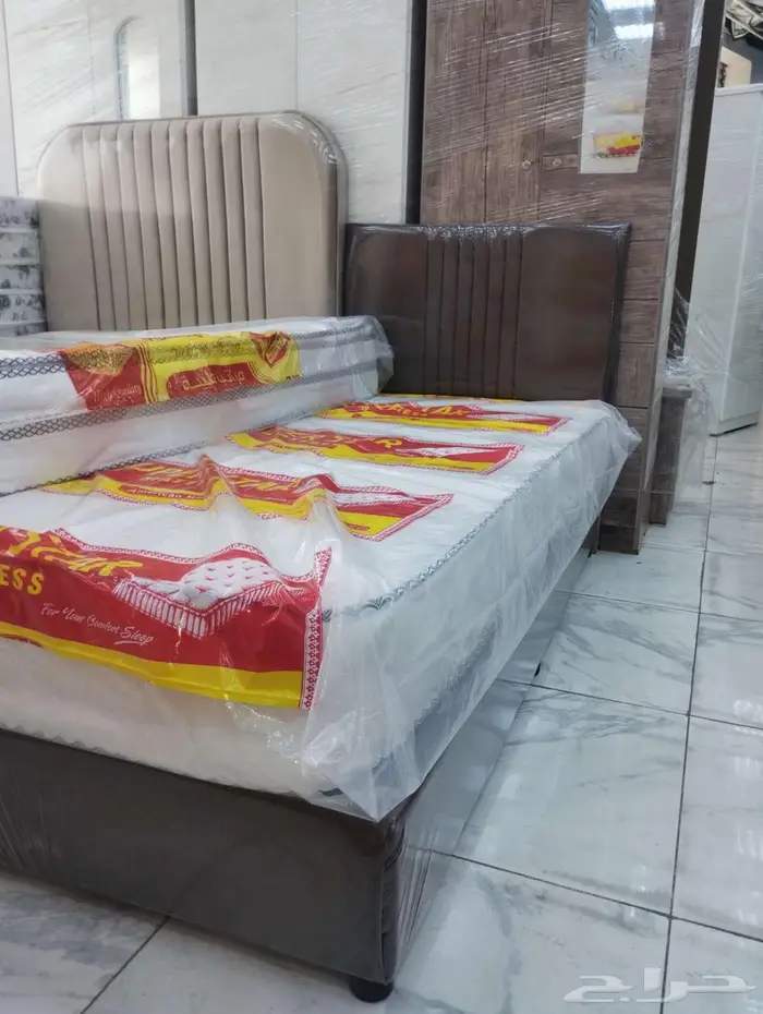 مراتب سرير نفرين سراير خشب تفصيل جديده مخمل 22