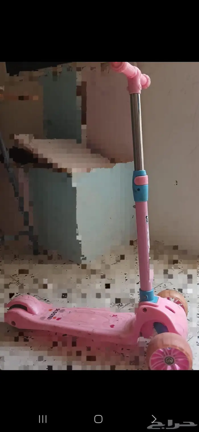 استوكر اطفال اسكوتر العاب ارضي بنفسجي بسكليت نفرين 2