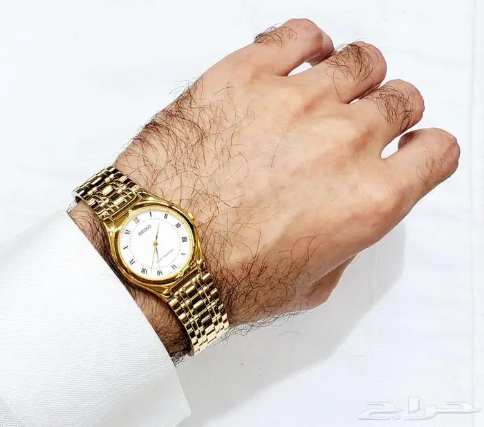ساعة سيكو كوارتز اليابانية الاصلية للجنسين ذهبي بسعر التصفية 3
