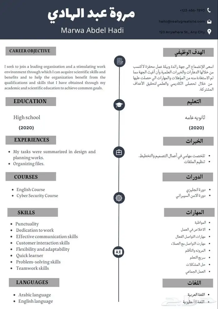 سيرة ذاتية بنظام ATS 1
