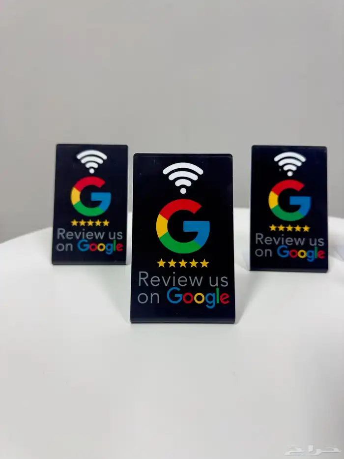 ستاند تقييمات جوجل بتقنية NFC لون اسود وابيض 2