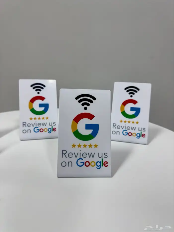 ستاند تقييمات جوجل بتقنية NFC لون اسود وابيض 1