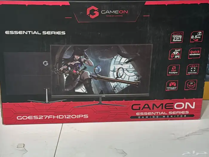 شاشة قيمنق GameOn 27 بوصة   120Hz   0.5ms   IPS   جديدة 0