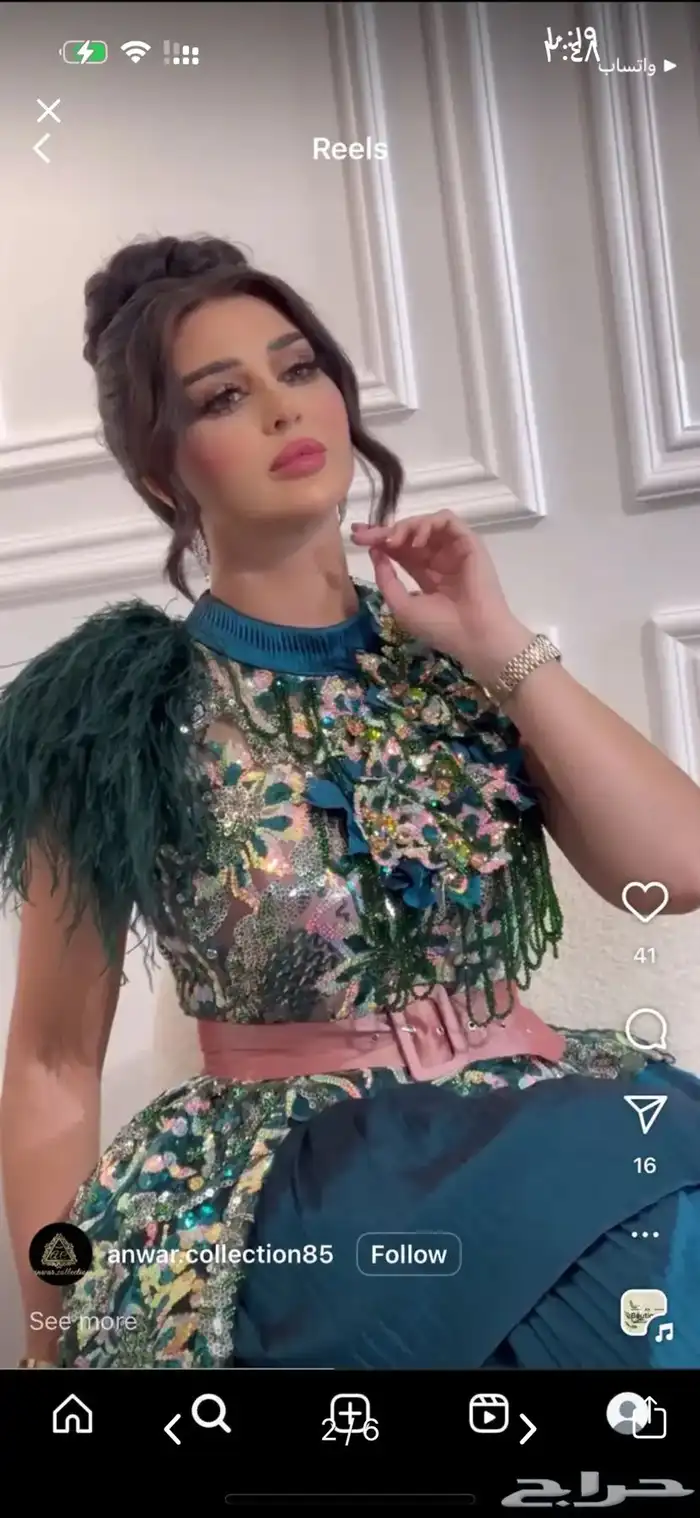 فستان المصممه الكويتيه انوار كولكشن 0