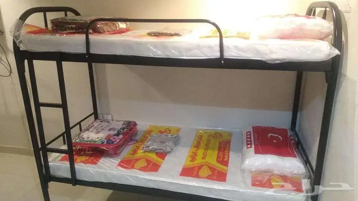 سراير حديد دورين ونفر مراتب ضغط 60 بطانيات دواليب جمله 19