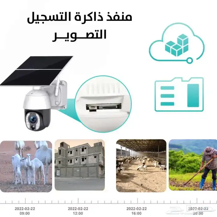 احدث اصدار كاميرا زووم 20x المطوره تعمل 24 ساعه طاقة شمسية 3