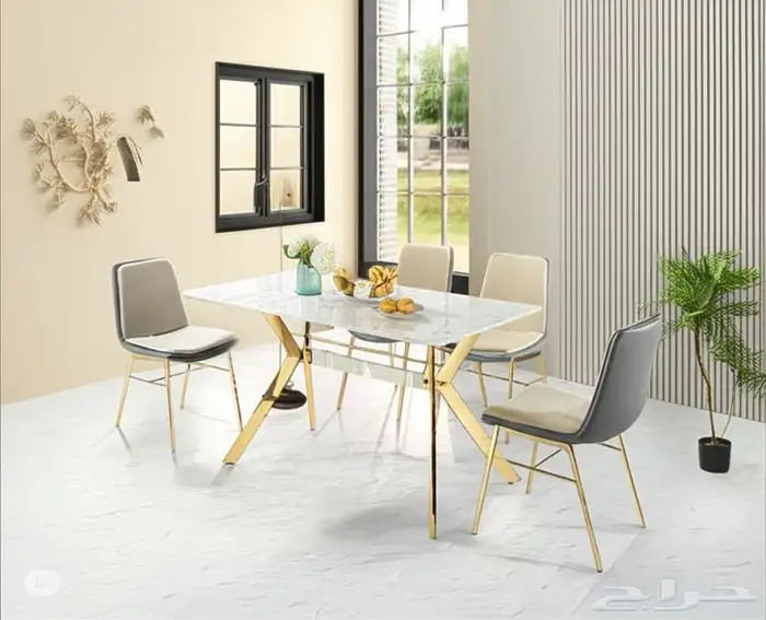 طاولة طعام 4 كراسي 0