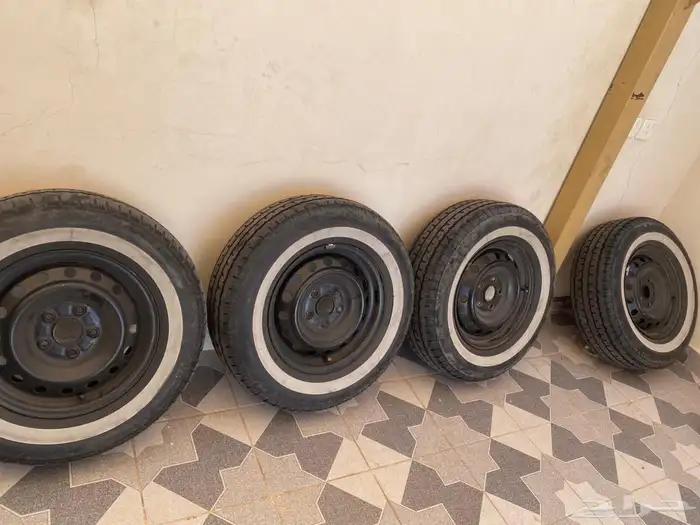 كفرات مقاس 15 الجنوط وكاله الكفرات صيني فيها نص عمر 3