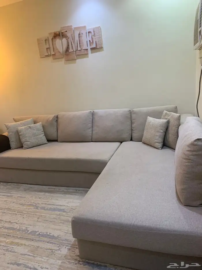 كنب على شكل حرف L من قطعتين 1