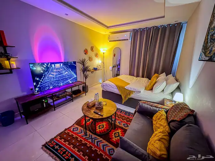 شقه مفروشه ايجار يومي دخول ذكي بتصميم مميز 1
