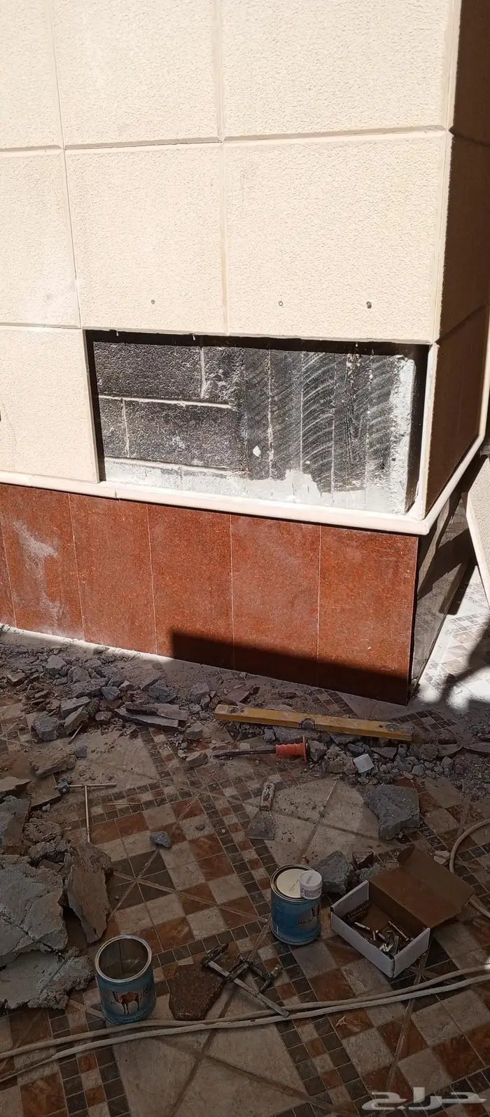 معلم تنظيف و ترمييم واجهات حجر رخام 0