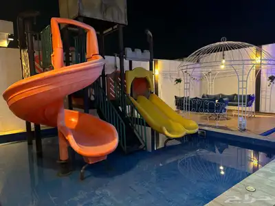 شاليه رقم 9 بالالعاب مائيه ومجلس مستقل بالدمام حي الفرسان 20