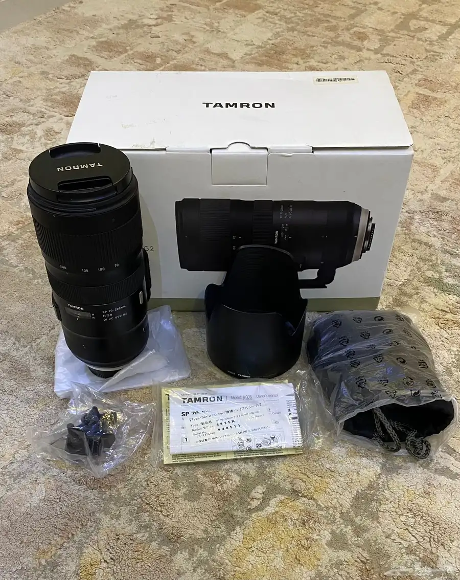 عدسة نيكون Tamron 70-200 f2.8 G2 نظيفة جدا 0