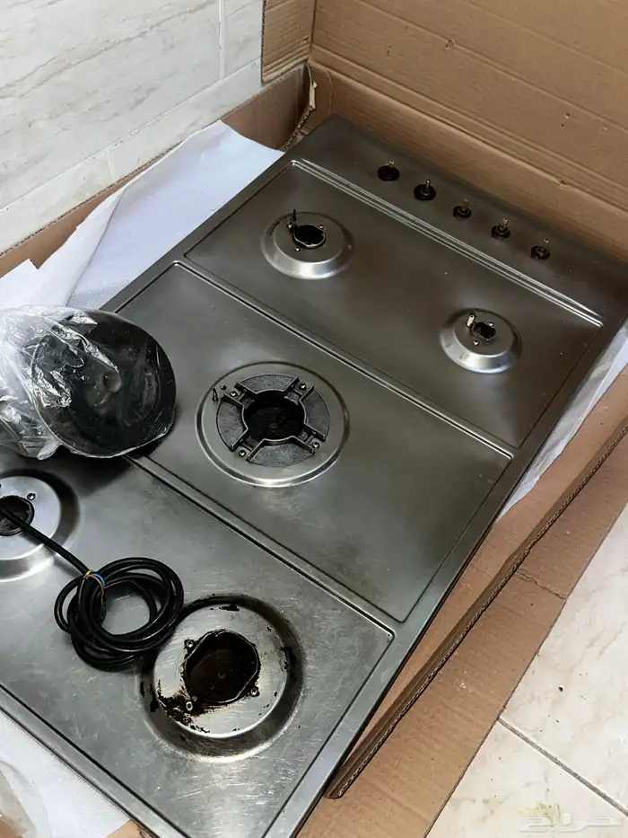 فرن سطحي جنرال سوبريم غاز 5 عيون 90 60 سم استانلس استيل 1