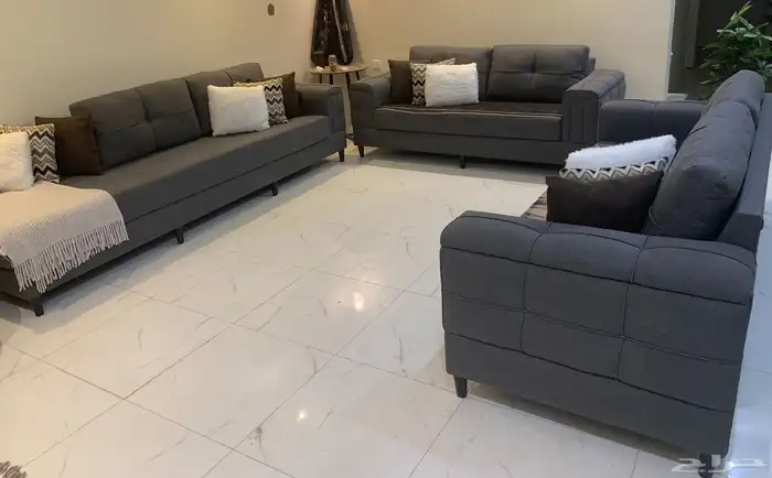 كنب مكون من 3 قطع 7