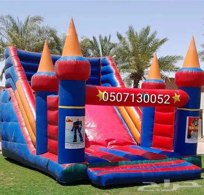 اجار نطيطات زحليقه مائيه ملعب صابوني نطيطه 0