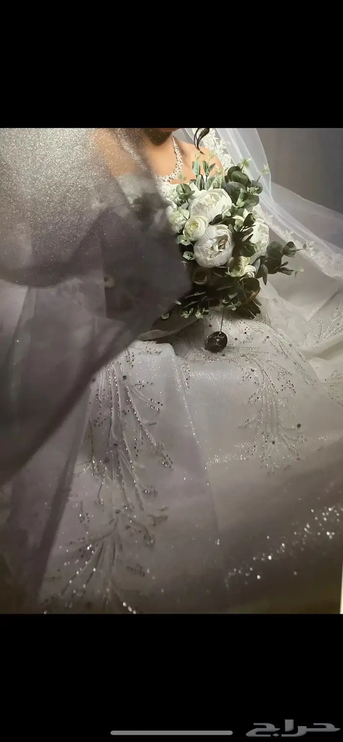 فستان زفاف للبيع   ملبوس مره واحده فقط يوم الزفاف 2