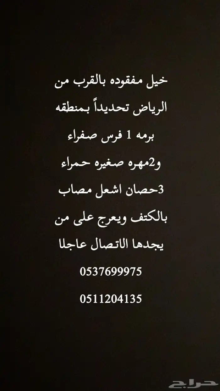 خيل مفقوده 0