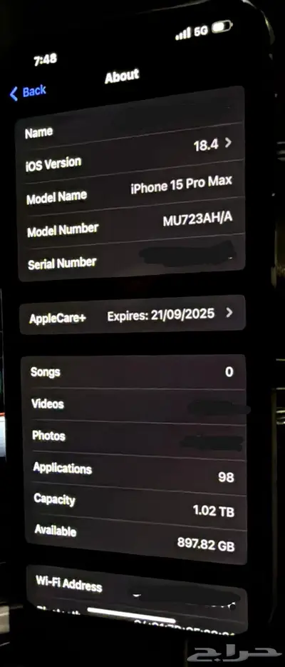 للبيع iPhone 15 Pro Max 6