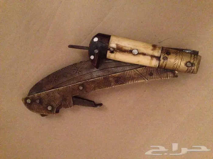 سكين او منجل لوهار أفغاني عتيق ونادر مقبض عظم 0