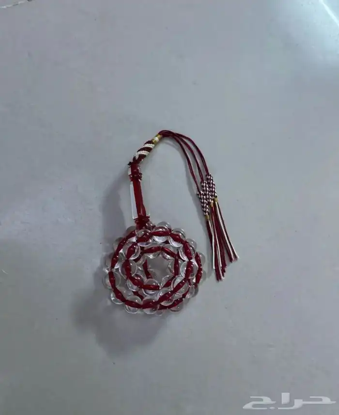 سبحه بكلايت لونه احمر ب كركوشه حمراء ب ابيض 1