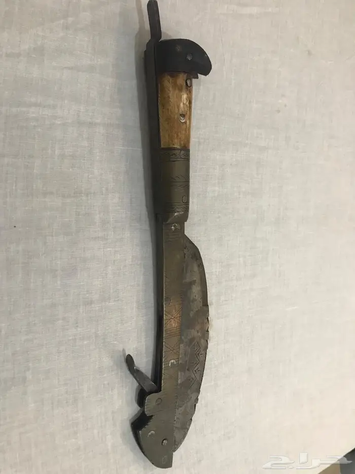 سكين او منجل لوهار أفغاني عتيق ونادر مقبض عظم 4