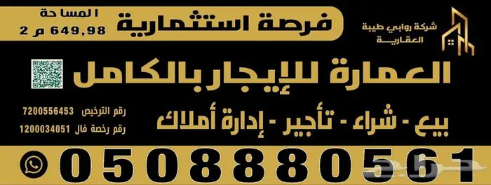 فرصة استثمارية للإيجار موقع مميز بإطلالة على الدائري الثاني 2