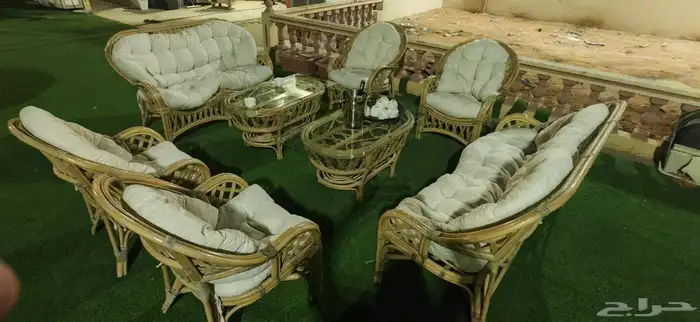 جلسة خارجية من الخيزران الطبيعي 1