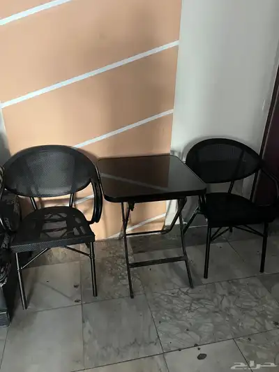 طقم طرابيزة مع اتنين كرسي مع طربيزة شاشة 0