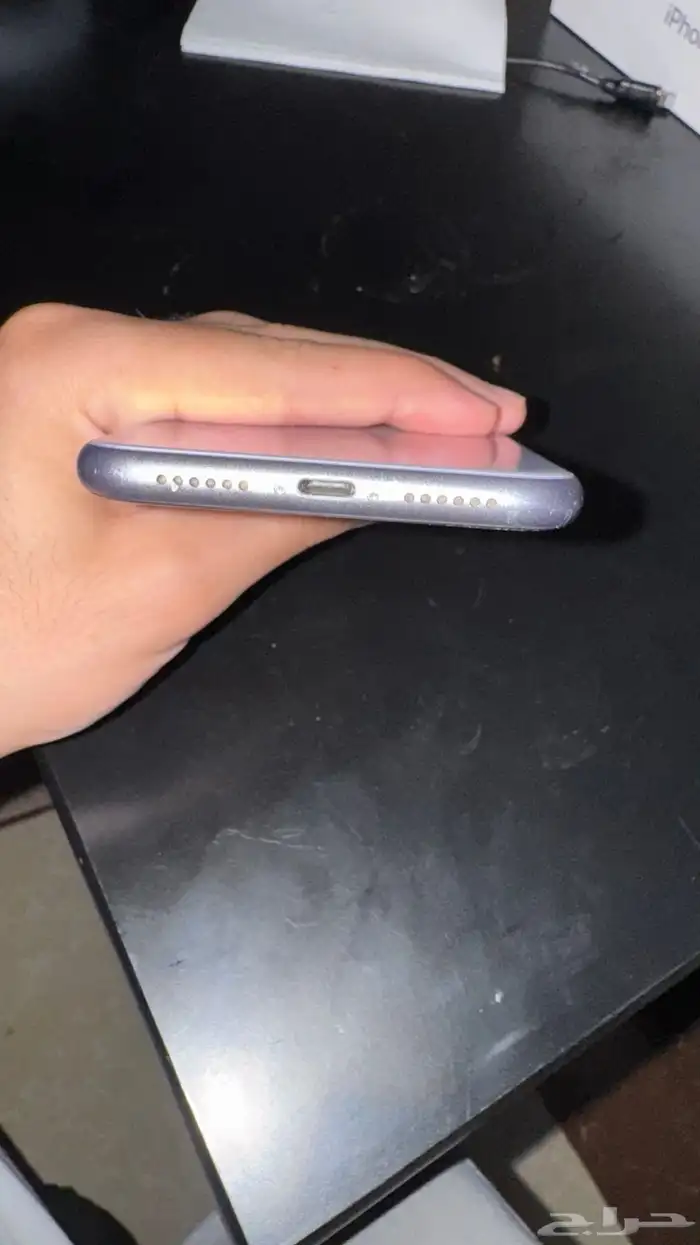 ايفون 11 اللون purple 128 قيقا نسبة البطارية77  الجوال نظيف 6