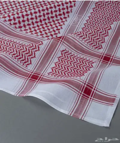 شماغ البسام البصمة 28 ختم أحمر وأبيض 1