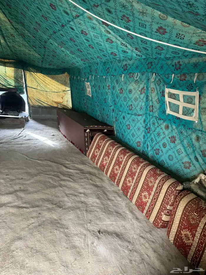 خيمه مقاس 4 6 بفرشه بمشب  شراع مفصله عليها فوق بلاستك خام 7