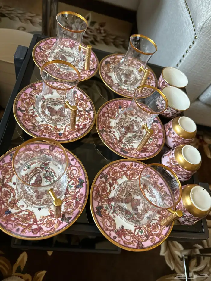 طقم شاي وقهوة ناعم وجميل   نظيف جدا 5