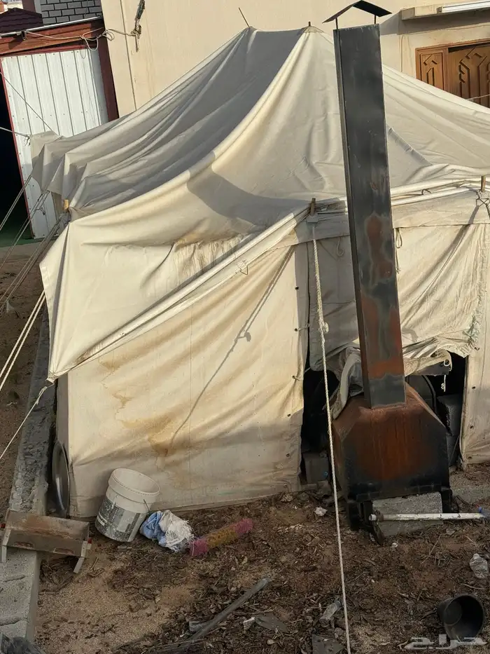 خيمه مقاس 4 6 بفرشه بمشب  شراع مفصله عليها فوق بلاستك خام 2