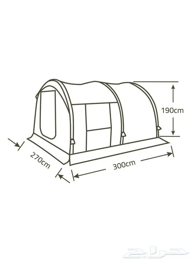 خيمةهوائيةوخيمة البيرق من القاضي طبقتين3x3 4
