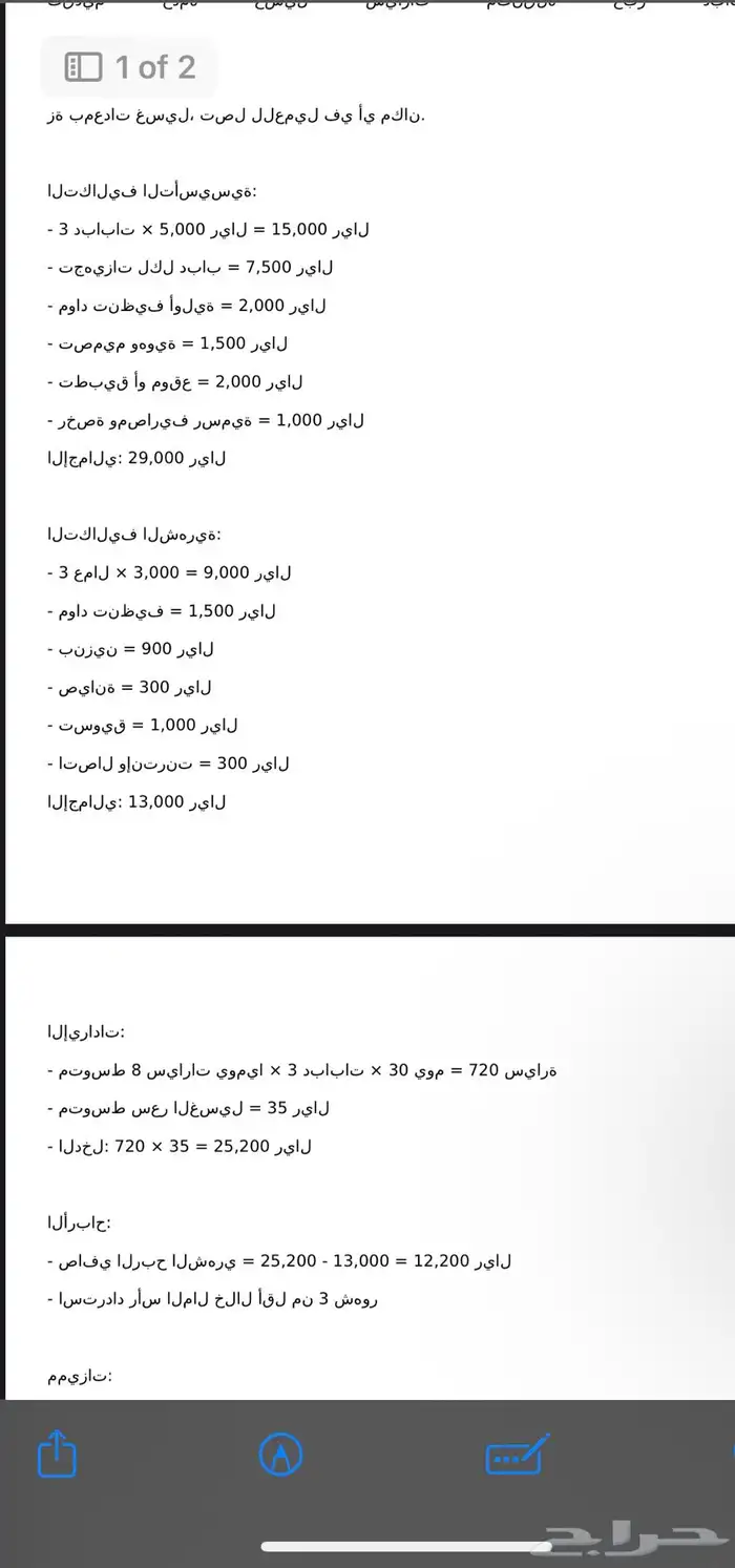 تجهيز مشروع غسيل سيارات 0