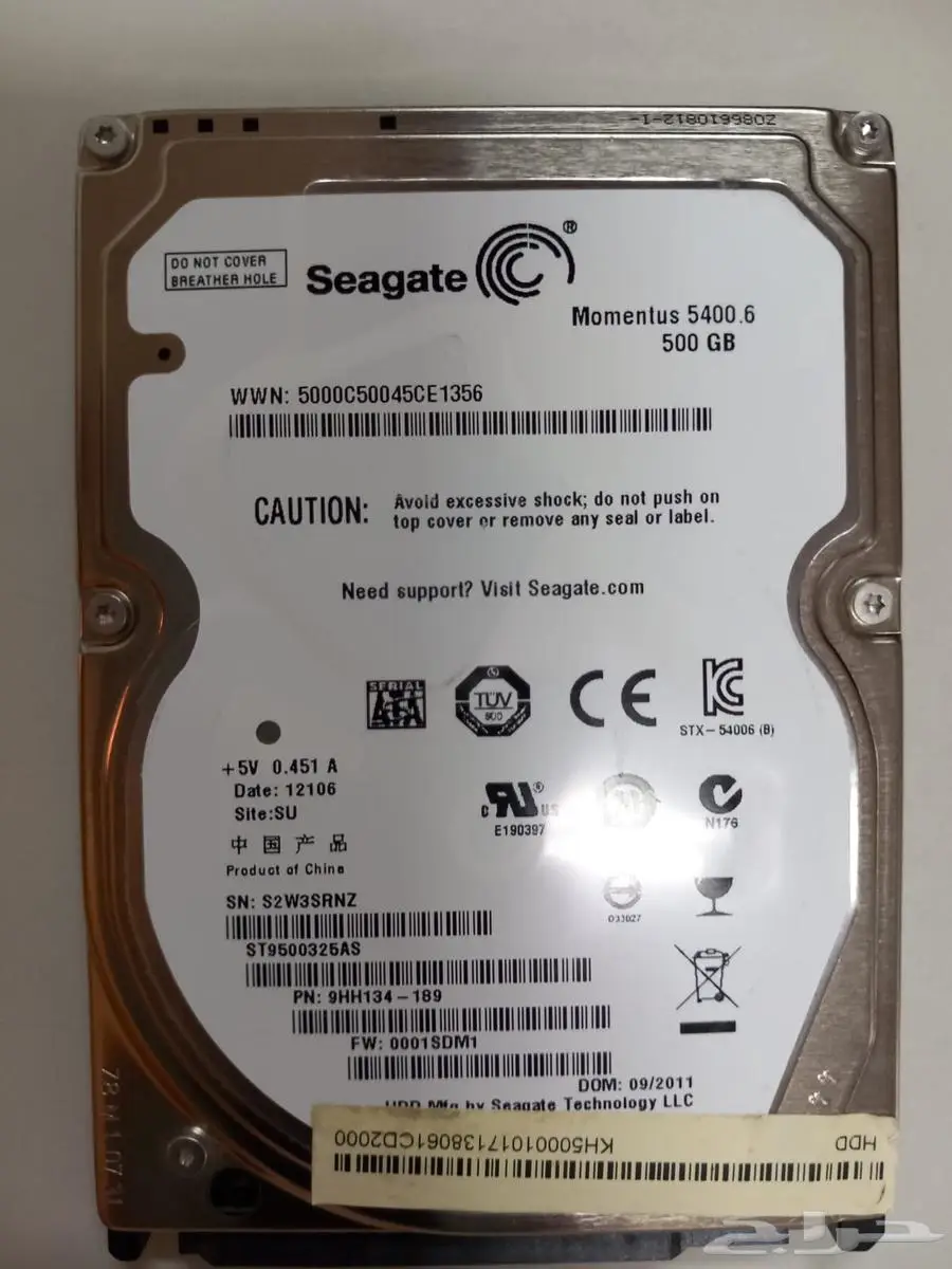هارد لاب توب 500 جيجا HDD السعر 50 ريال 0