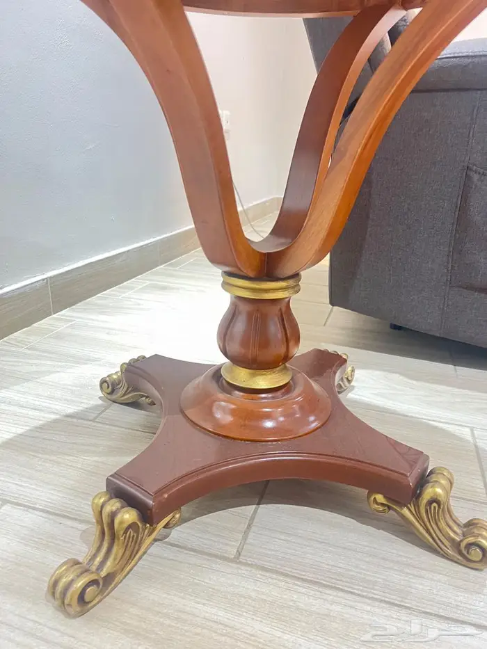 طاولة دائرية خشب زان 3