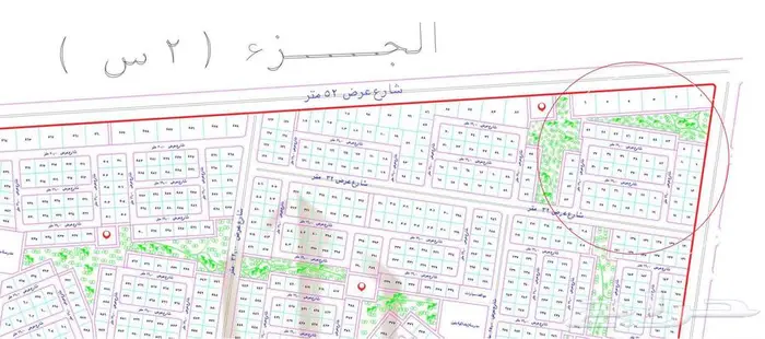 للبيع قطعة ارض في مخطط اليسر. 2س شارع 16م وعلى ممر ثم حديقة 0