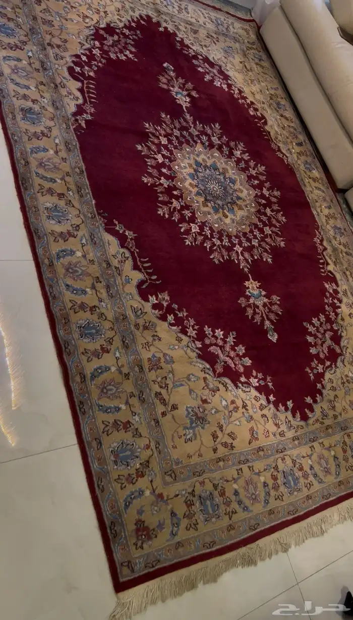 سجادة ايرانية يدوية (صوف و حرير) درجة اولى 0