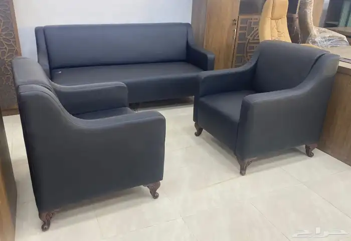 كنب مكتبي تفصيل وطني كنب جلد فخ م مودرن طقم 18