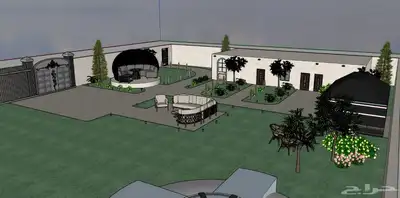 تصميم مخطط بناء منزل استراحه مزرعة 1