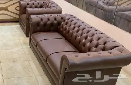 كنب مكتبي تفصيل وطني كنب جلد فخ م مودرن طقم 21