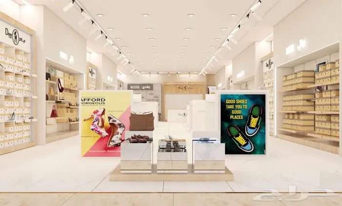 تصميم ديكور محل ملابس - تصميم محل شنط - تصميم محل اكسسوارت 1