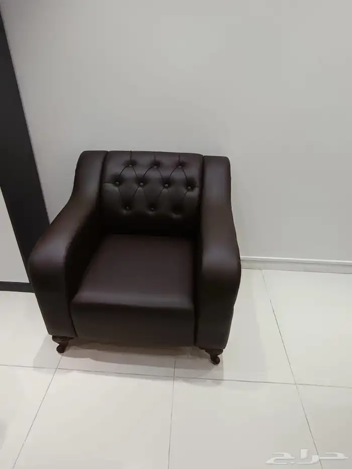 كنب مكتبي تفصيل وطني كنب جلد فخ م مودرن طقم 2