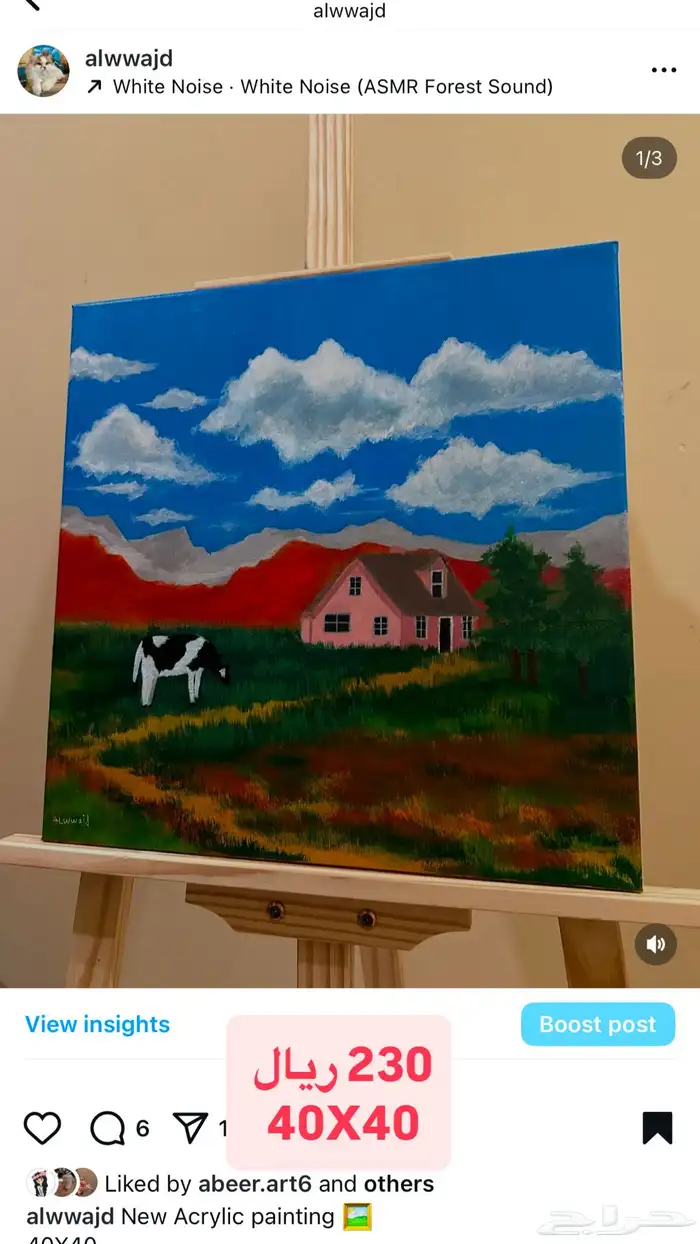 لوحات فنية رسم يدوي للبيع 2