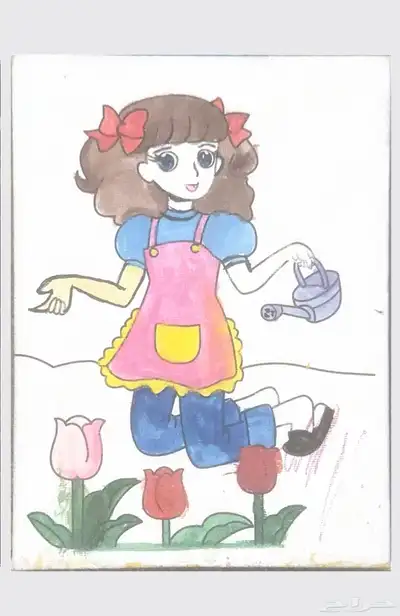 لوحات مرسومه يدوي 10 ريال للقطعه 4