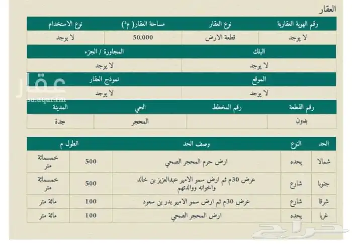 ارض للبيع في مدينة جدة 1