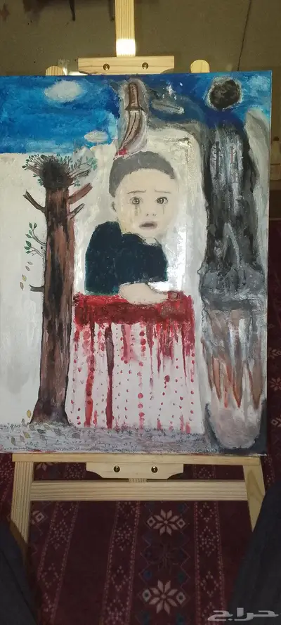لوحة كانفس جدارية رسم يد 7